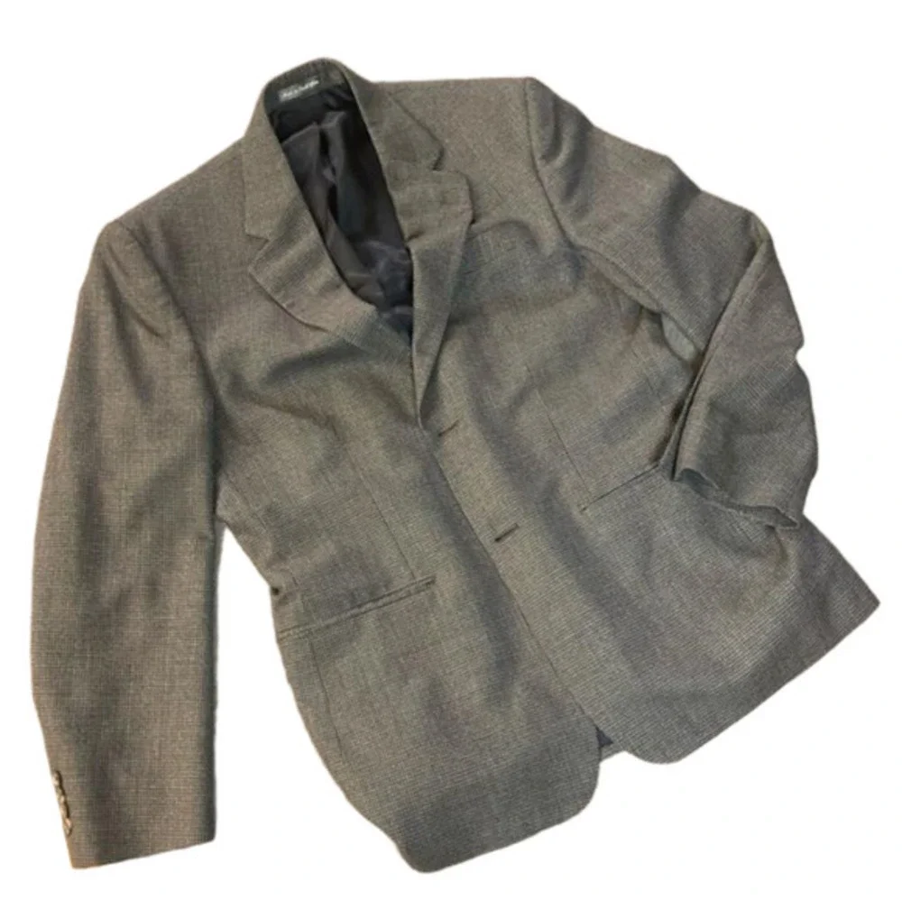 Oscar De La Renta grey wool suit jacket size 40 regular